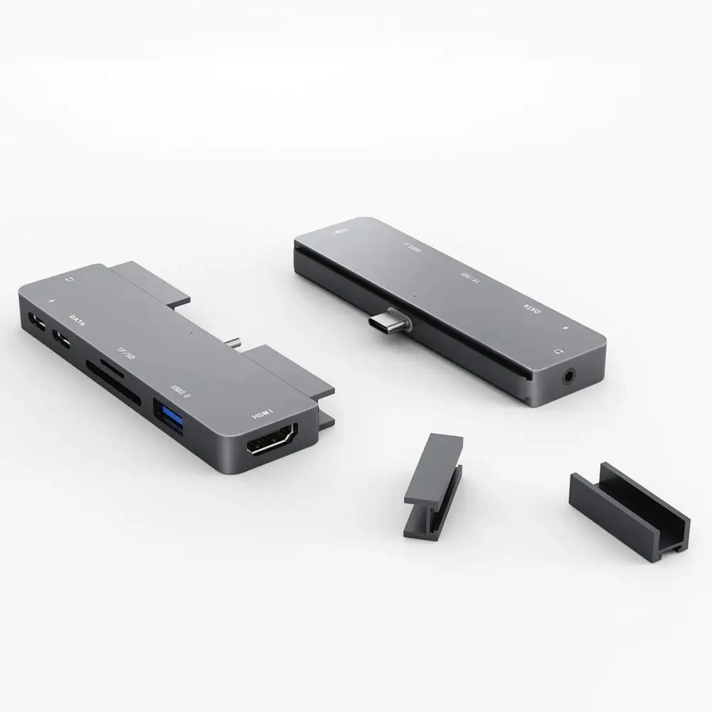 

USB C Hub Adapter for Pro Air ProAirs 7/5/4 in 1 Docking Station with 4K HDMIs USB C PD SD/TF 3 5mm Audio Jack