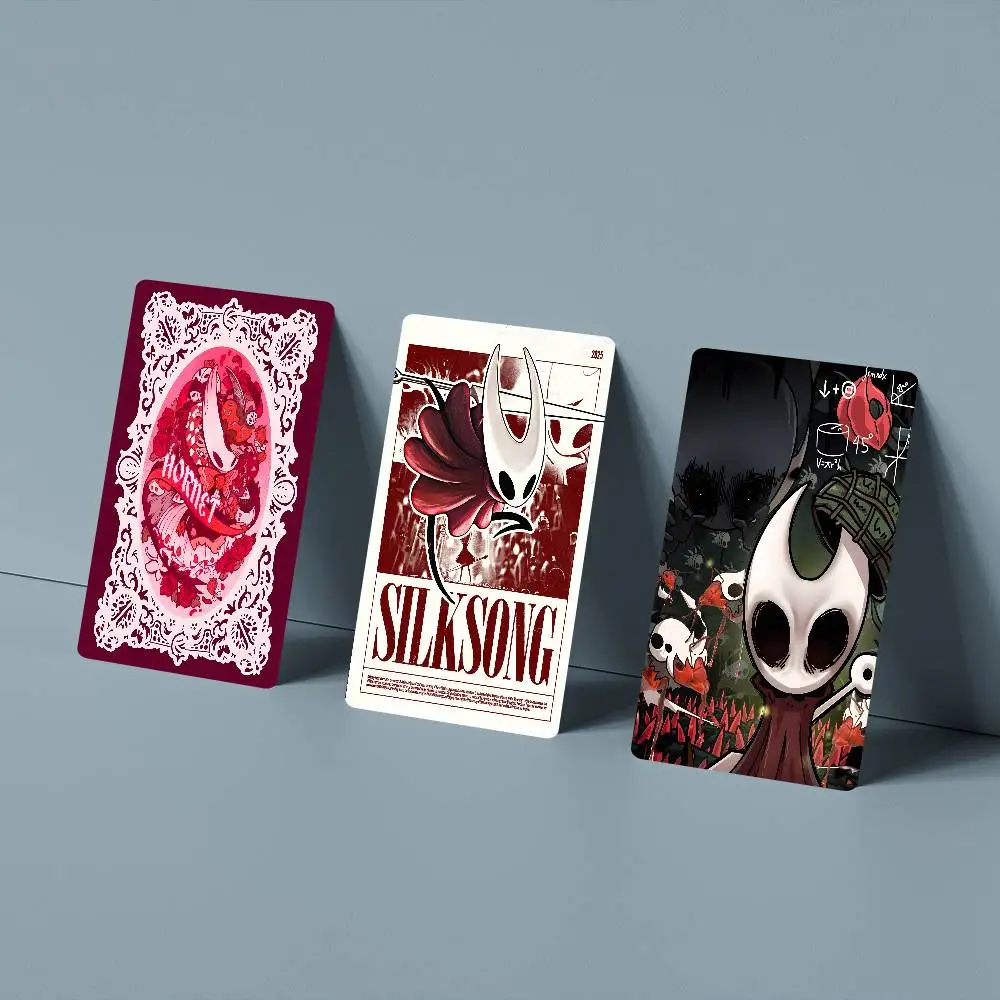 

H-Hollow Knight S-Silksong Credit Card 4PCS Anti-scratch Waterproof Stickers for Bank Debit Decorative Protection
