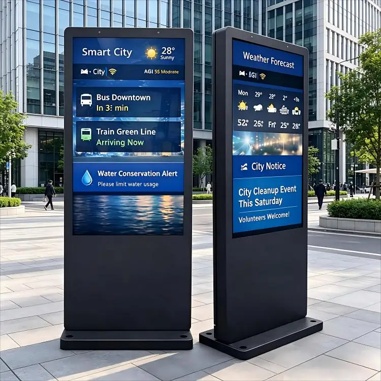 Sinmar Large 55 65 75 Inch Outdoor LCD reclame scherm Totem Publicidade staande totem LED display kiosk