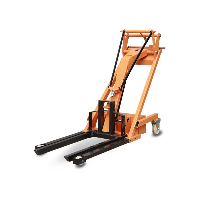 

【Best-selling】Electric Lifting Oil Drum Handling Truck Stacking Truck Small Electric Forklift Manual Loading And Unloading Forkl