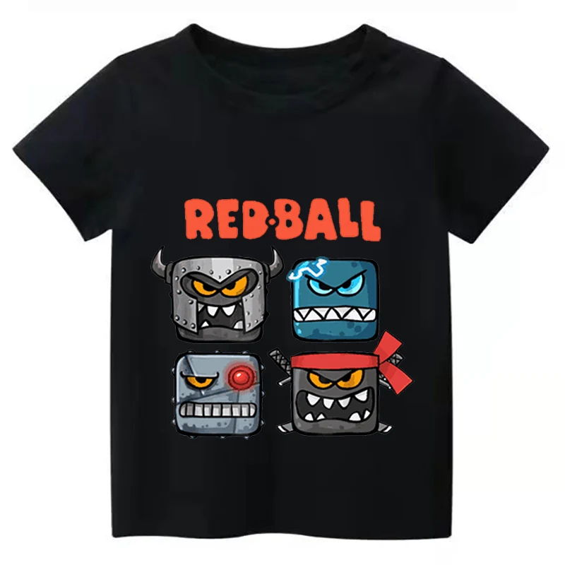 Cute Funny Boys T-Shirts Gift Game Shop Red Ball 4 Cartoon Print Tshirts Fashion Casual Baby Tshirts Short Sleeve Hip Hop Tops