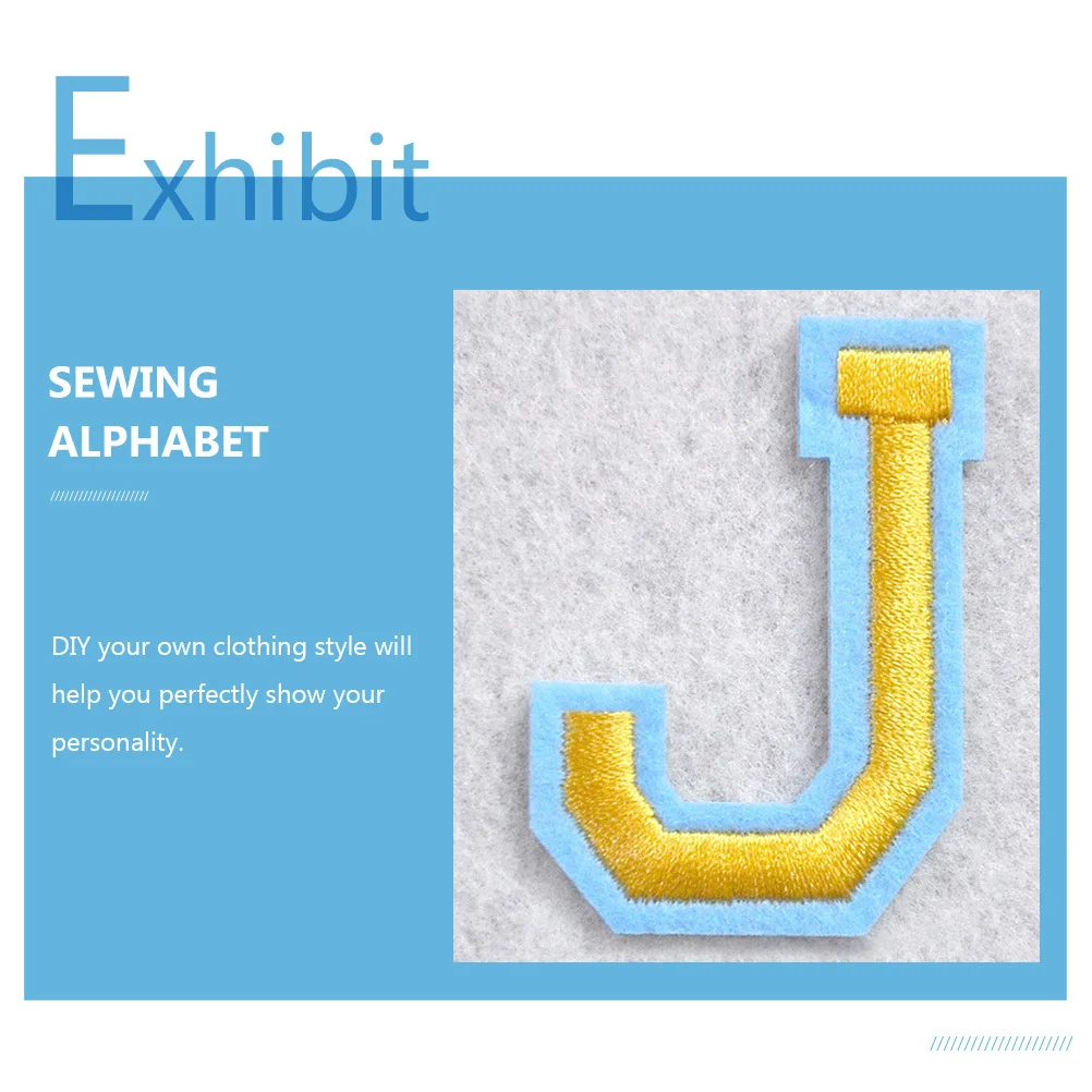 52 шт. аппликации с алфавитом, наклейки для одежды и сумок