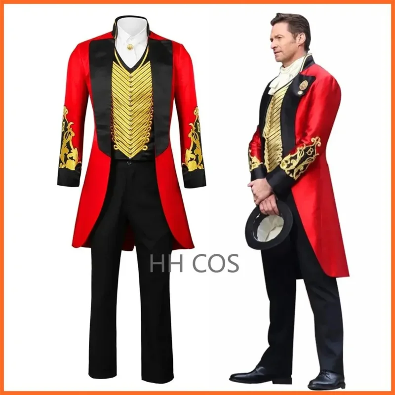 

The Greatest Showman Cosplay Costume Barnum Hugh Jackman Uniform Suit Halloween Costume for Men Adult