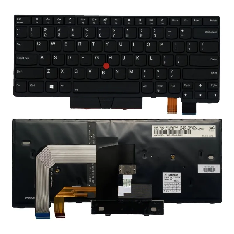 New/Orig US English Backlit Keyboard for Lenovo Thinkpad T470 T480 A475 A485 Backlight Teclado 01AX569 01AX487 01AX528 01HX419