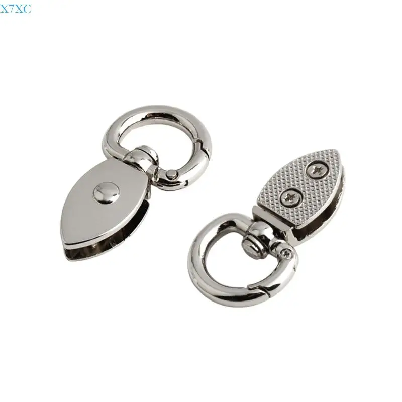 X7XC 2Pcs Multi Purpose Metal Spring Buckle For Bag Strap Adjustment Crafting Project