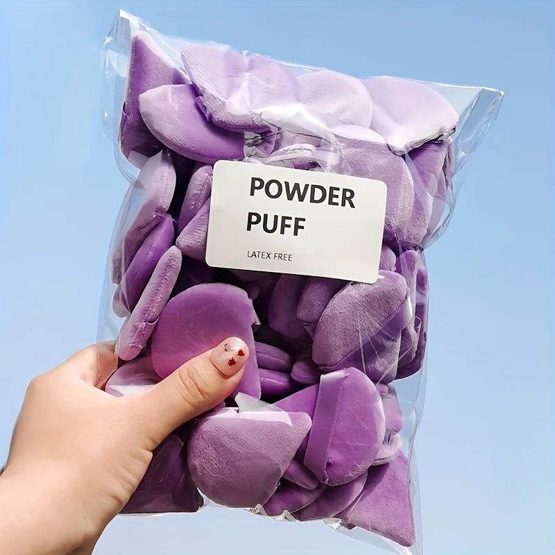 60 قطعة من منتفخة البودرة المثلثة المخملية الصغيرة، خلاط مكياج ناعم للغاية للمحيط والعينين والحواف، مجموعة إسفنجة مزج كريم الأساس، #3