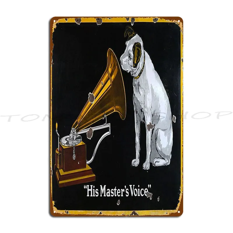Vintage Red Record Label Clock His Master’s Voice You Know It By This  Metal Plaque Plaques Bar Pub Create Iron  Tin Sign Poster