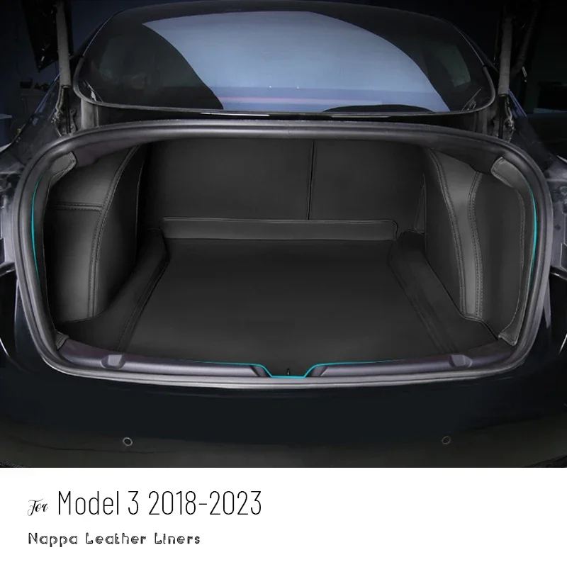 

Кожаные подкладки для груза Nappa для Tesla Model 3 (Highland) 2024 2018-2023, защитные подкладки для багажника