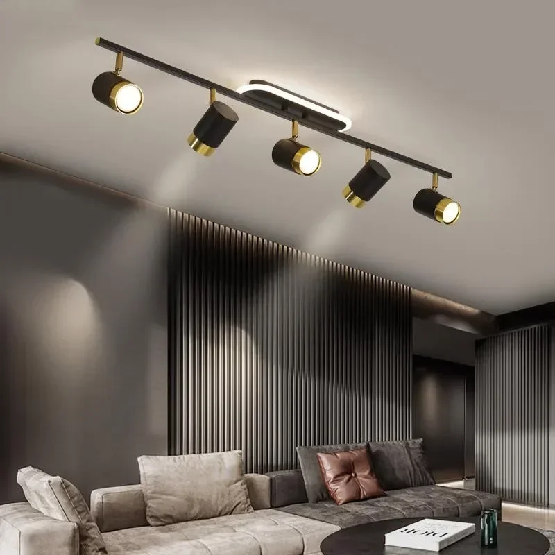 Led Pendant Modern Lights for Track Living Room Dedroom Clothing Store Black Ceiling Chandelier Home