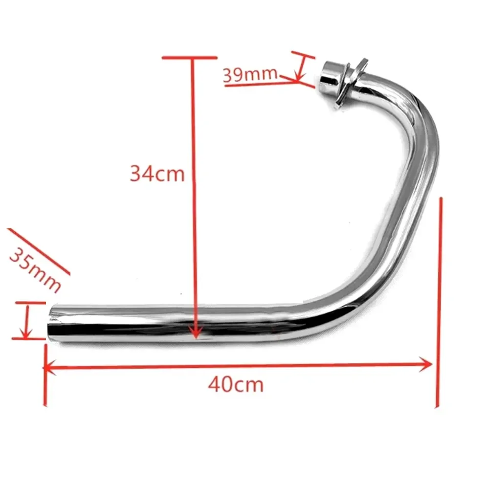 For HONDA CG125/WY125 Modified Motorcycle Exhaust Muffler Silencer Front Pipe For Honda CG 125 WY 125 Double layer exhaust pipe