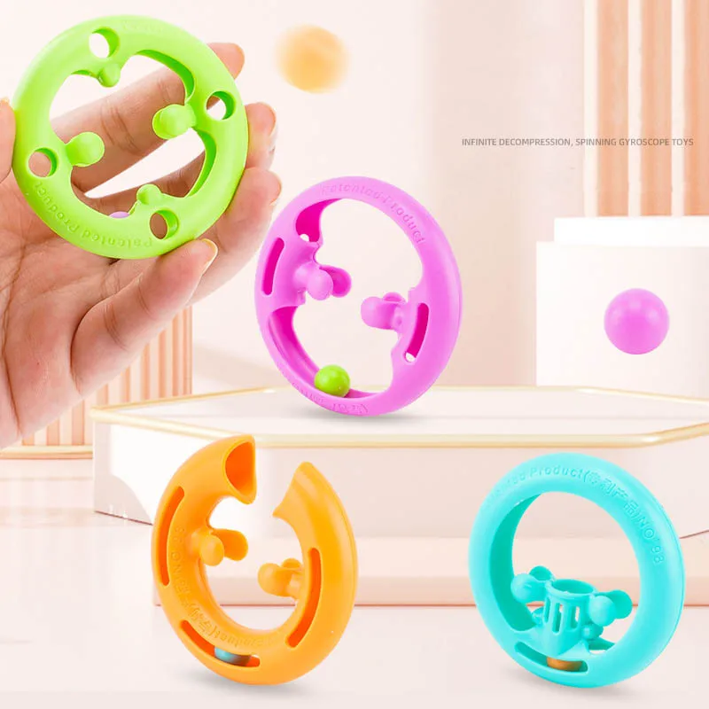 ミニフィンガーフィジェットスピナーポータブルサイレント指先トップストレスリリーフおもちゃ耐久性のあるフォーカストンネルガジェットマルチカラースピン付き