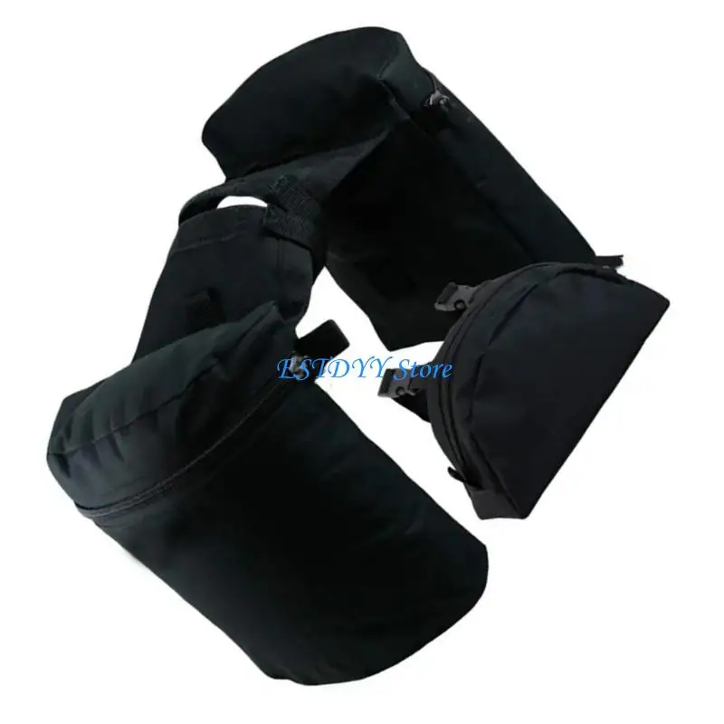 G6DE Outdoor Horn Bag Set with Zippered Storage Pockets, Webbing Closure and Fabric Equipment Organization Use