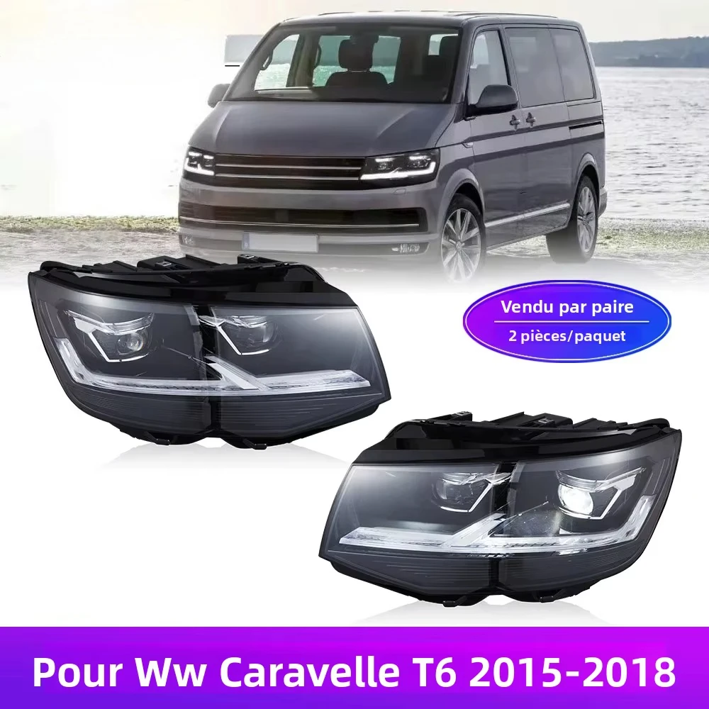Image of LED-Scheinwerfer-Set für Volkswagen Caravelle T6 2015-2018 mit Einstellmöglichkeit und Signalanzeige, Plug-and-Play Frontscheinwerfer