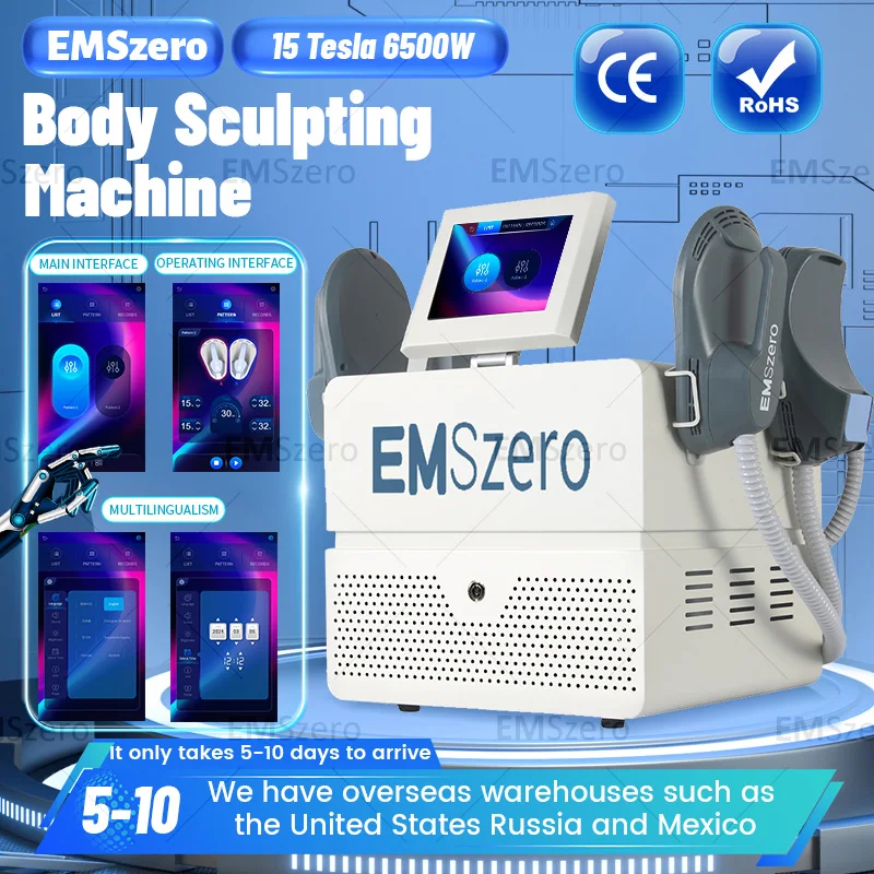 

EMSZERO Neo Sculpting Electromagnetic Hi-emt EMS Sculpt Machine 6500W Body Slimming Fat Removal Build Muscle EMSzero RF Salon