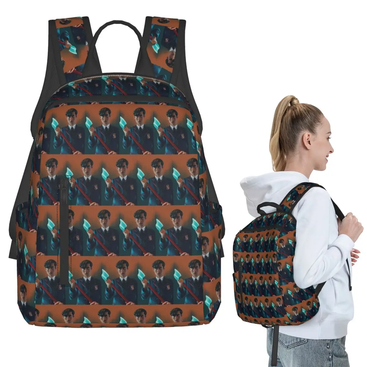 

Five Backpack Student BookBag Children School Bag Computer Shoulder Bags Men Women