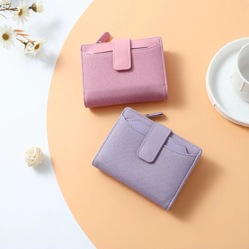 

PU Leather Women's Wallet Multi-Cards Slot Solid Color Mini Coin Pocket Korea Style Anti-theft Small Card Bag Business