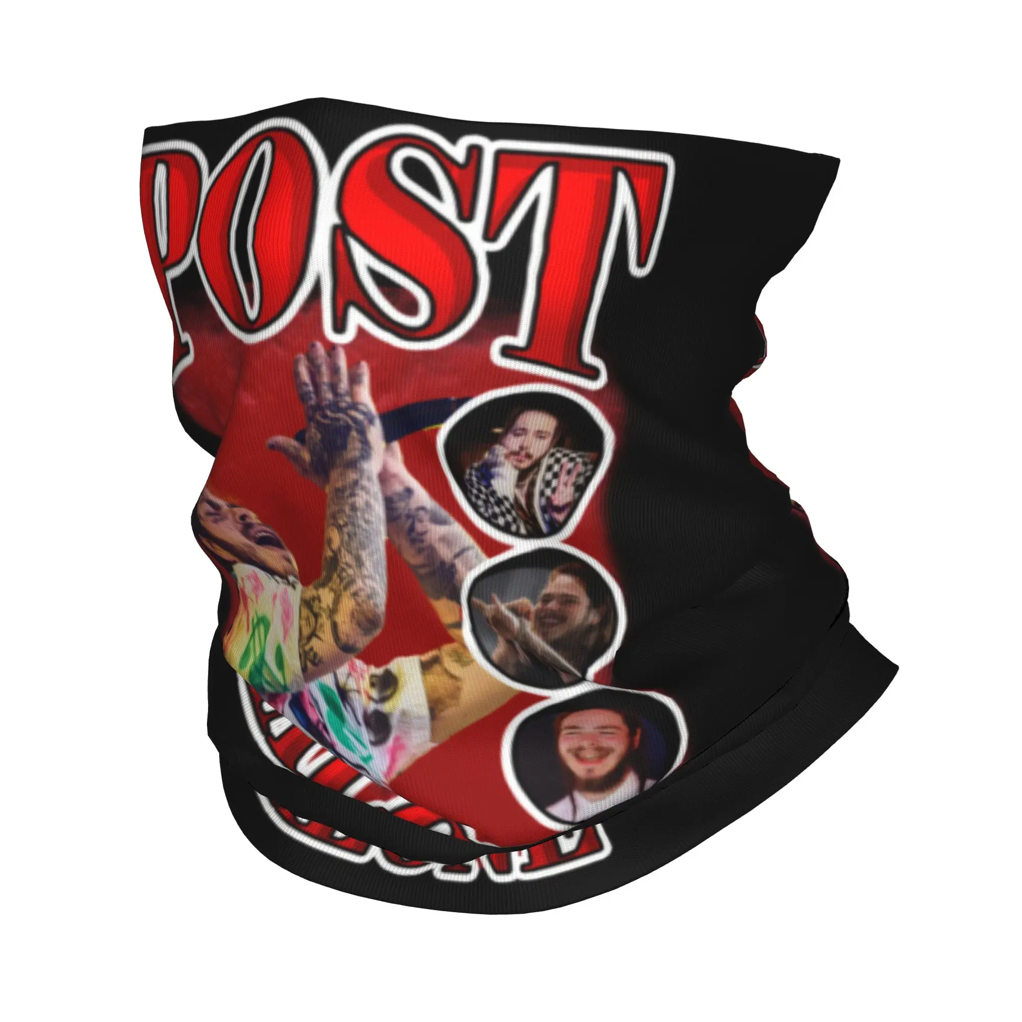 

Пользовательские Posts Malones, популярный американский рэпер, бандана, гетры, ветрозащитный шарф для лица, мужская и женская повязка на голову, Балаклава