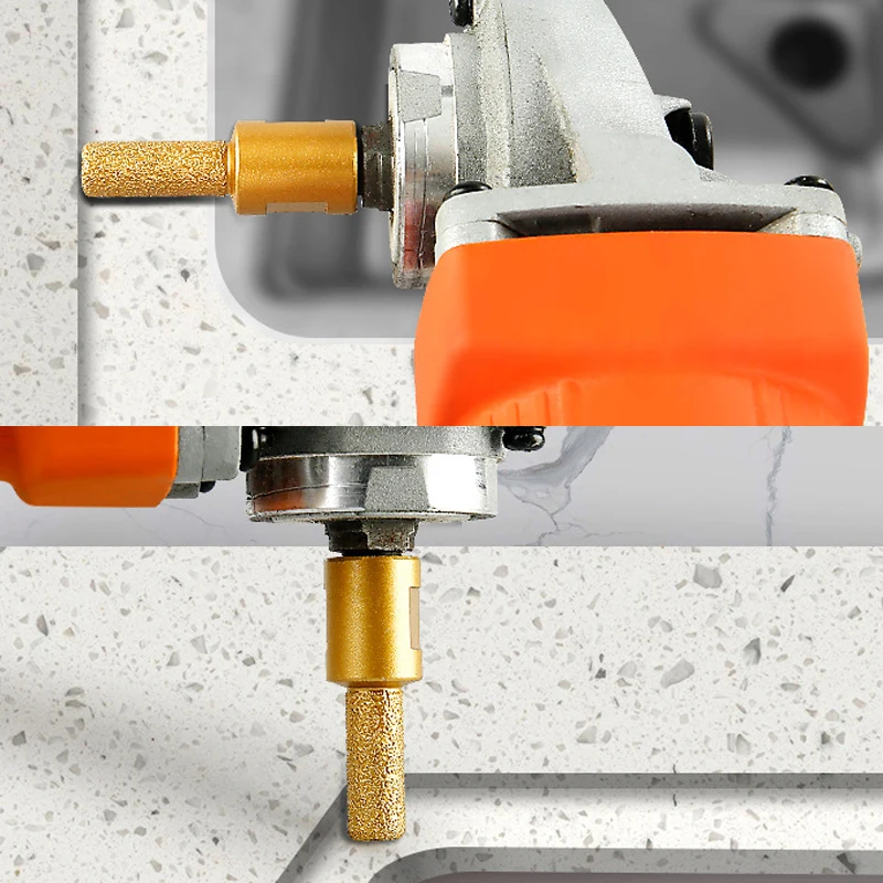6/10/15mm Vaccum Brazed Grinding Head Diamond Ceramic Tile Marble Stone Slotting Trimming for 100 Type Angle Grinder M10