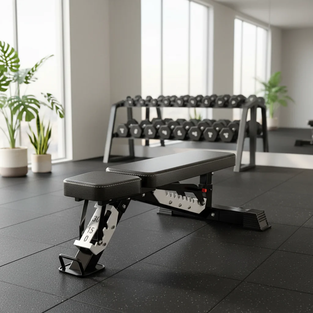 Modern Foldable Dumbbell Bench with 13 Adjustable Positions Metal Strength Training Bench for Home Gym Workouts