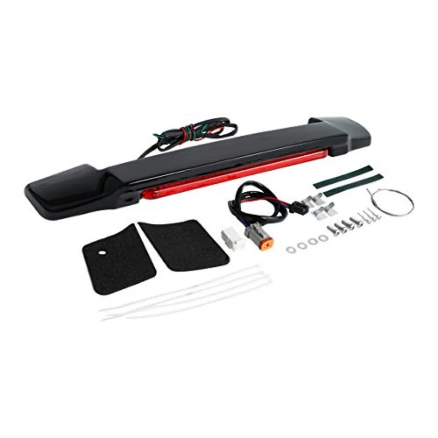 Levendige Zwarte LED Licht Spoiler Kofferbak voor Harley King Razor Gehakte Kofferbak Bagage Electra Glide Road Glide Street Glide 1997-2013
