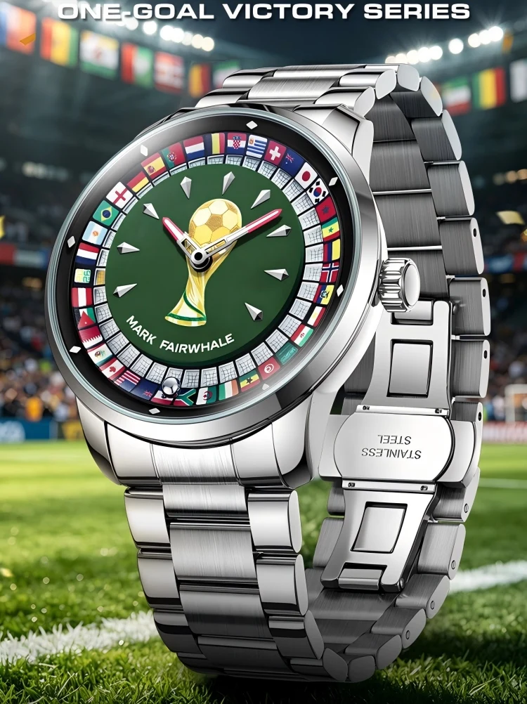 Original Watch Men Fashion Brand Mark Fairwhale Luxury Steel Quartz Clock Casual Fun Rotary Roulette Design Wristwatch 2026 New