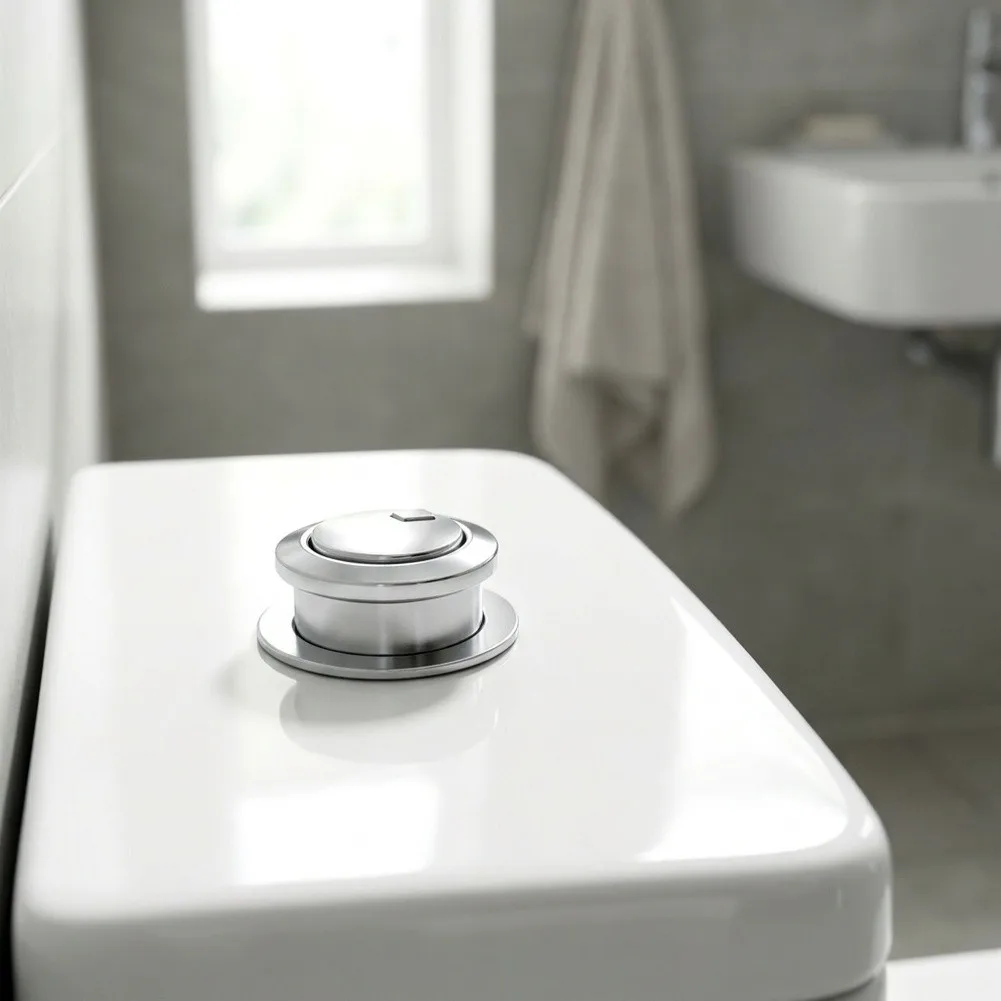 Heavy‑Duty Dual Flush Toilet Tank Push‑Button Kit, Cistern Flush Actuator Replacement Part, Practical Bathroom Water Closet