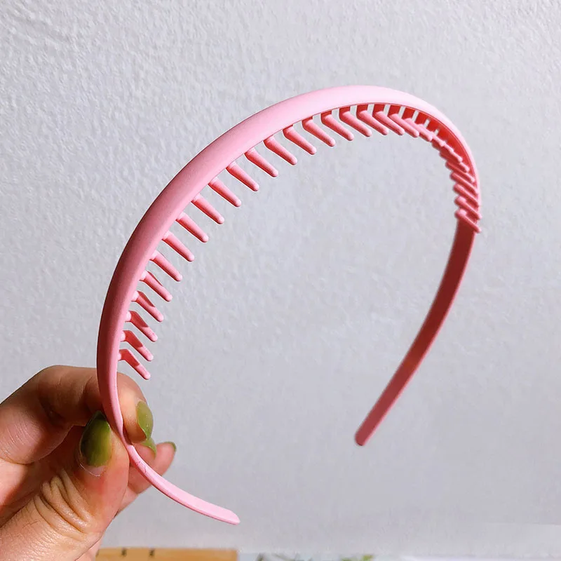Fashion Solid Color Plastic Hairbands for Women