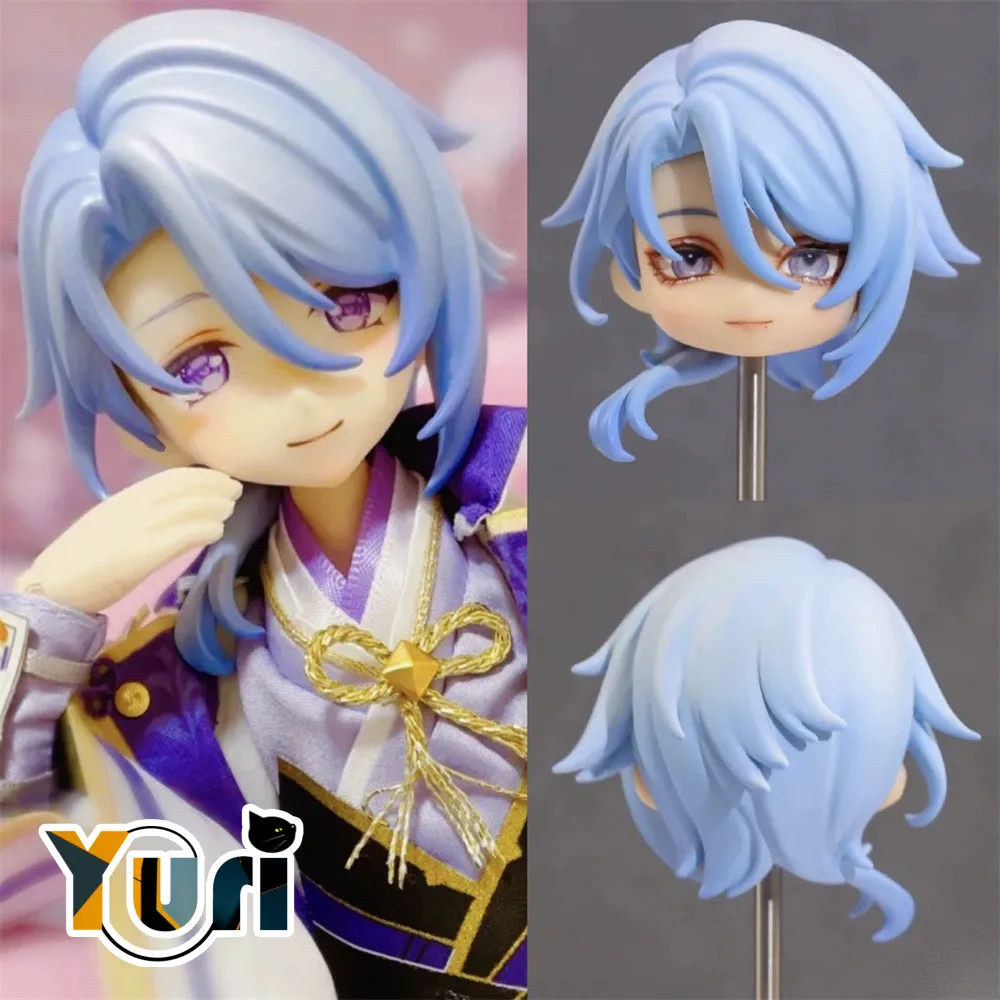 

Game Genshin Impact Kamisato Ayato Handmade OB11 OB22 BJD Colored Hair Wig Model Head Game Cosplay Cute C