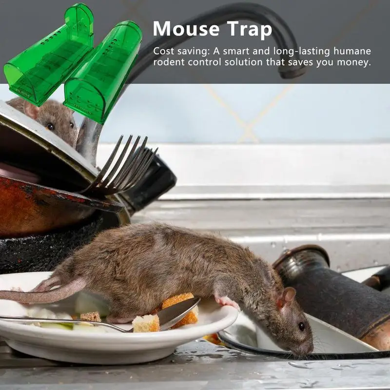 2 PCS Humanized Mouse Trap Catch And Release Mouse Trap Mouse Pet Safe Best Indoor Or Outdoor Rat Cage