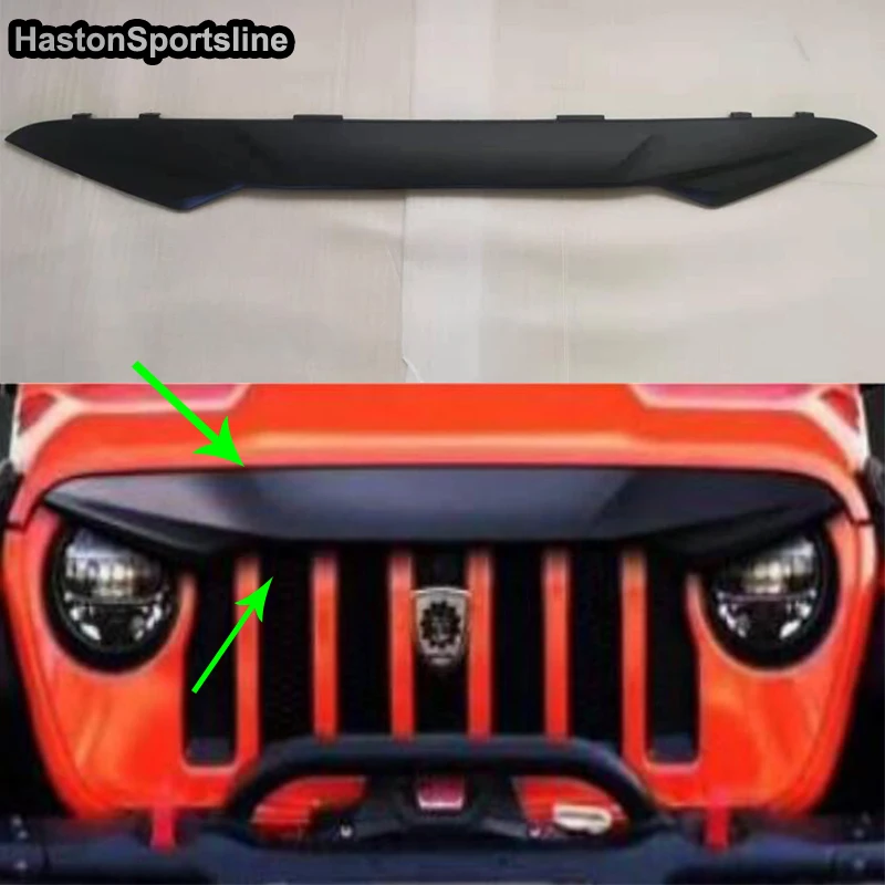 For Jeep Wrangler JL Car Front Bumper Racing Grill Grid Matt Black Exterior Parts 2018 2019 2020 2021