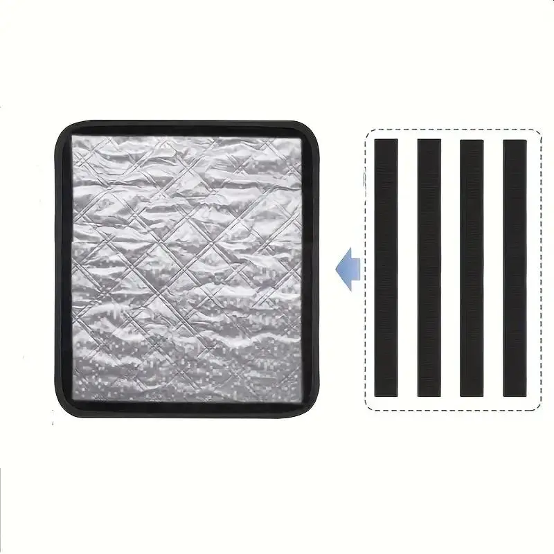 Foldable Heat Insulating Caravan Vent Cover Roof Reflective Shade Sun Protection for Camper Trailer Van Outdoor Trips