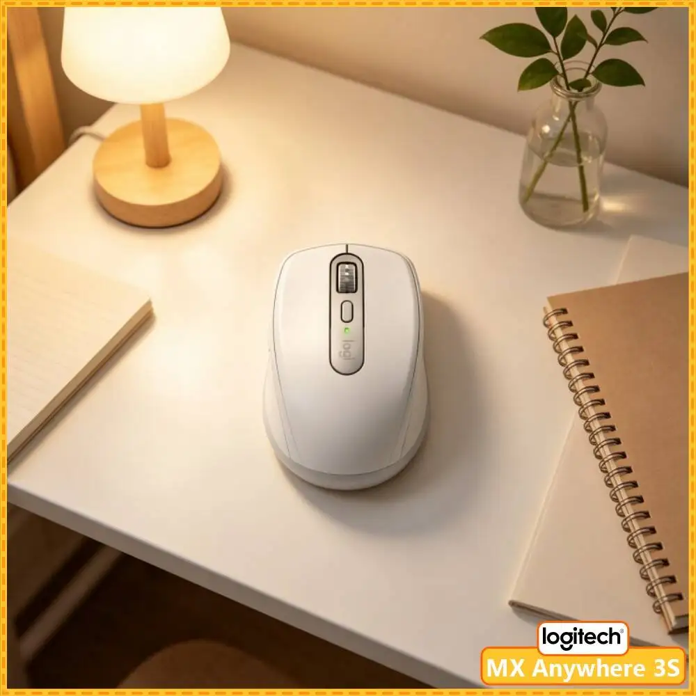 Wireless MX Anywhere 3S - 8K DPI, Hyper-Scroll, Anti-Slip, Great for Stationery Shop & Daily Opening Task