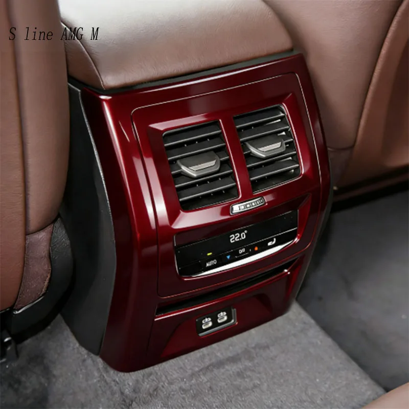 لسيارات BMW X3 G01 G08 2018-2023 منفذ هواء خلفي للسيارة مضاد للركلة وحدة التحكم المركزية مسند الذراع محرك بدء التحذير غطاء خفيف ملصق الكسوة