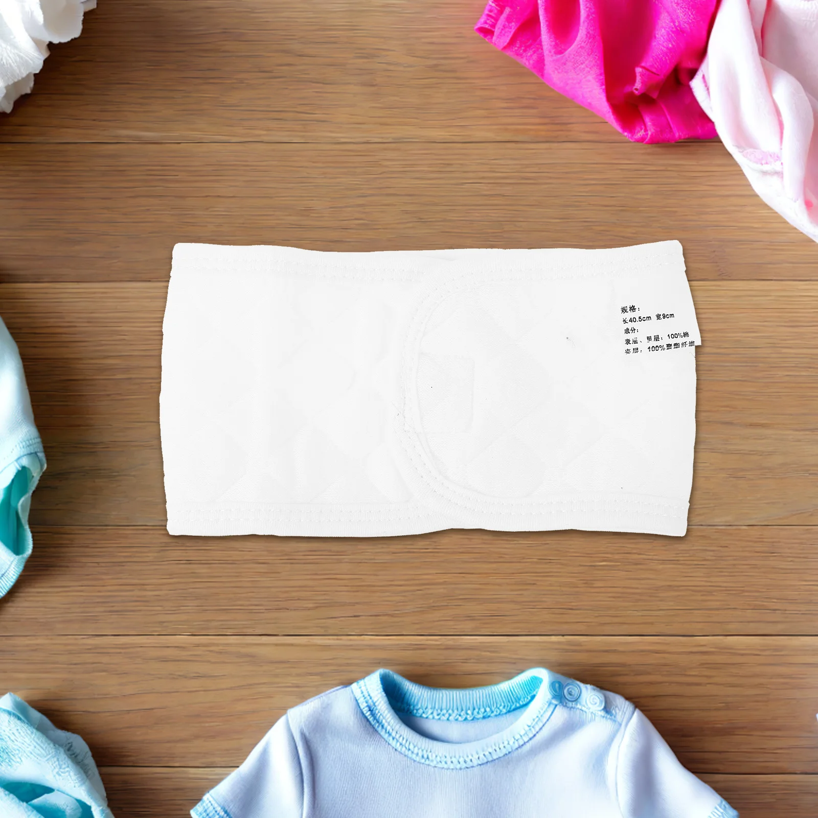 5 قطعة أحزمة السرة الطفل لون نقي طبقات مزدوجة القطن الأربطة السري الأبيض لينة تنفس أحزمة السرة الطفل #6