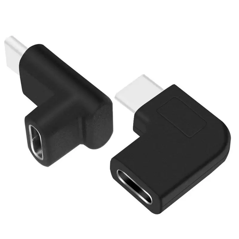 90 Degree USB C Type C Male To Female Adapter,Right & Left Upward & Downward Angled 90 Degree USB-C USB 3.1 Type-C Male To Femal