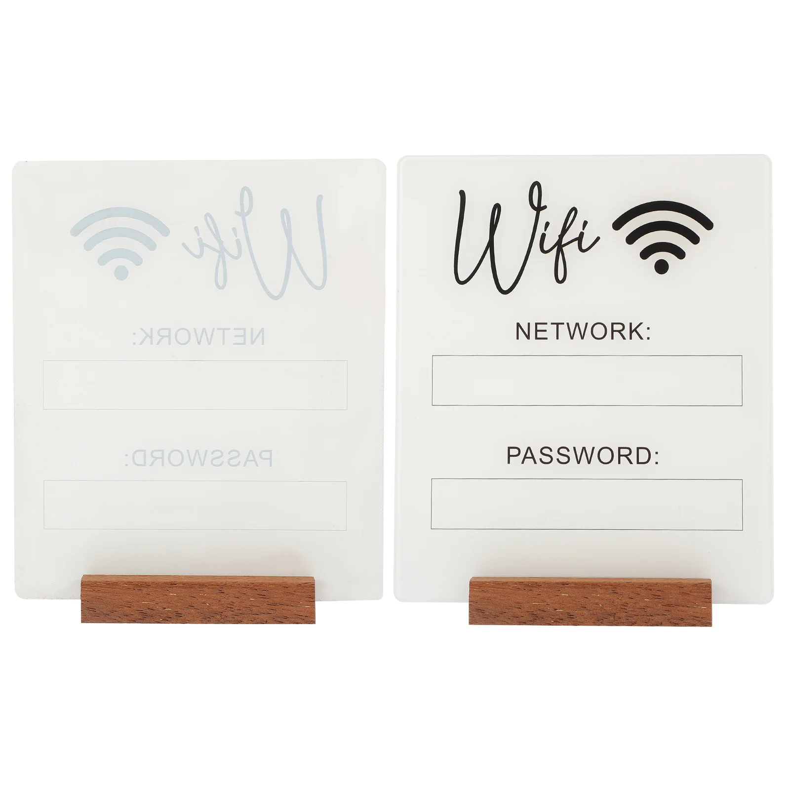 Acrylic WiFi Password Sign Scratch Proof WiFi Password Reminder Sign for Home Office Restaurant Guest Room Decor