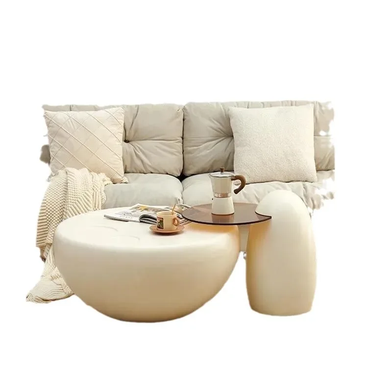 

Cream wind cat claw coffee table combination, modern simple living room household small apartment Internet celebrity