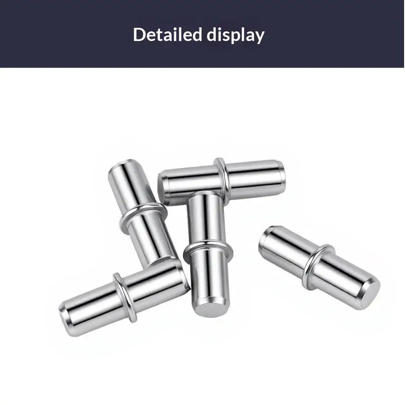 20/100pcs 5-6mm Shelf Support Pegs Cold Rolled Steel Shelf Pegs Silver Bookshelf Pegs Nickel Plated Shelf Pins Holders