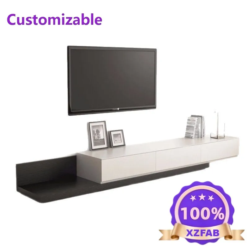 Factory Direct 2026 TV cabinet coffee table combination black walnut modern simple small apartment retractable TV cabinet light