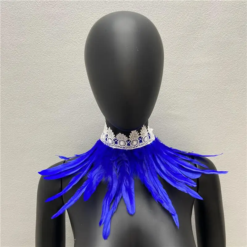 Halloween weißen Schal y2k Pelz Schal Kleid Cape Neck Schals Frau Cosplay Snood Kinder Schals Gothic Style Hochzeits feier Schal – Detail 14