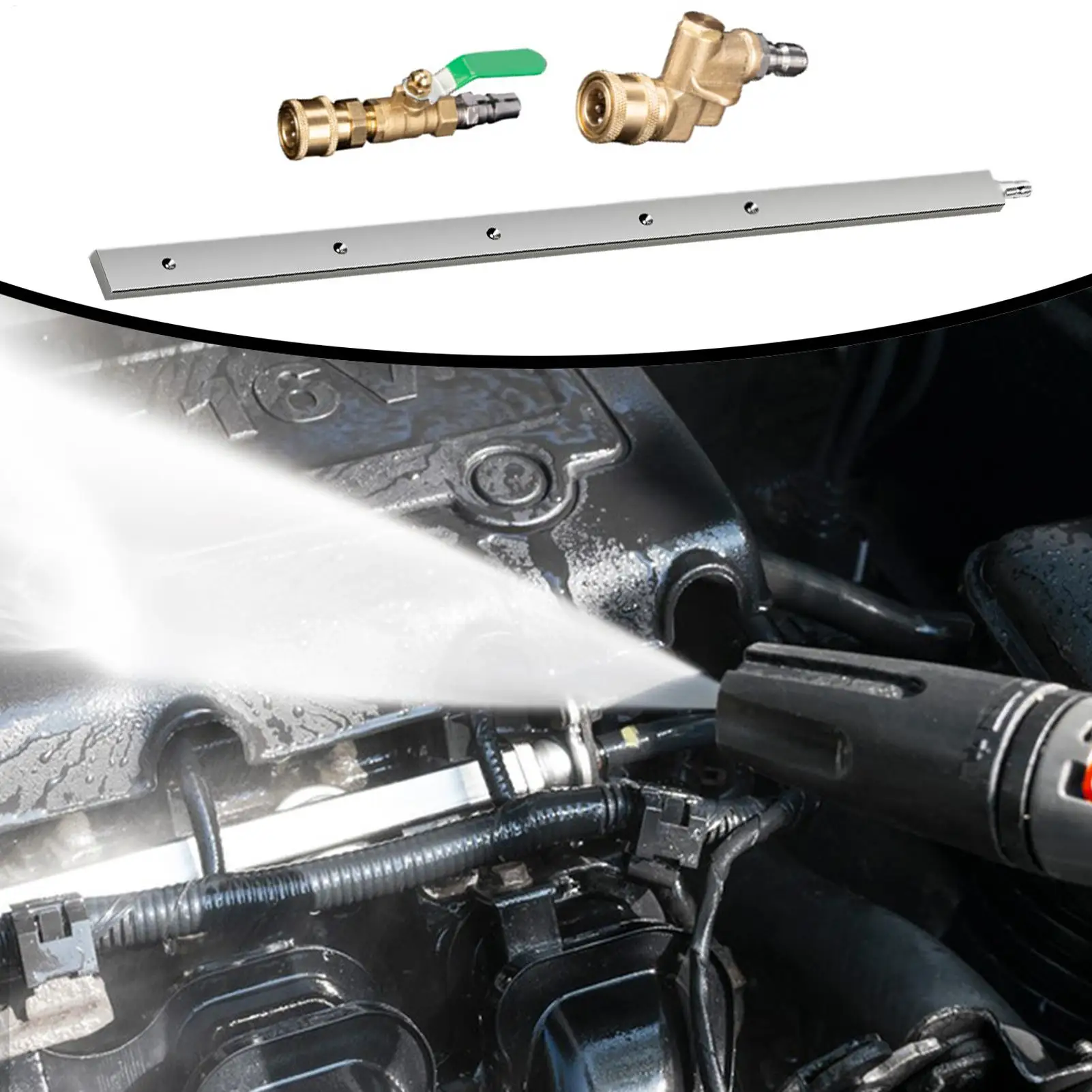 

Палочка для чистки автомобильного радиатора, сверхмощная чистящая палочка высокого давления, 24-дюймовый портативный очиститель из нержавеющей стали для желоба грузовика