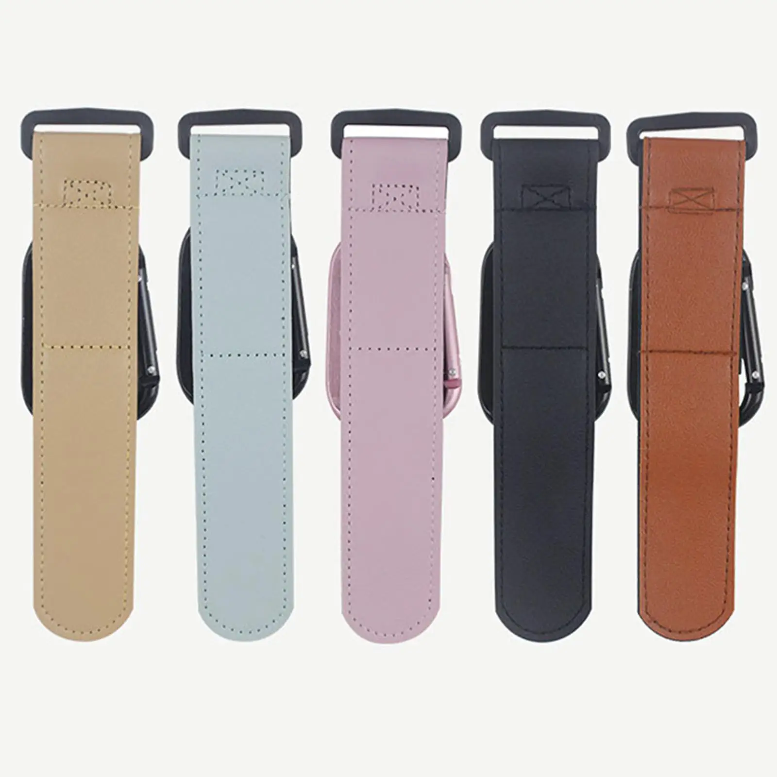 ตะขอแขวนรถเข็นเด็กทำจากหนัง PU และอะลูมิเนียมอัลลอยด์ คลิปหนีบสายรัดรถเข็นเด็ก ที่แขวนกระเป๋า สำหรับการเดินทางและการใช้งานในชีวิตประจำวัน