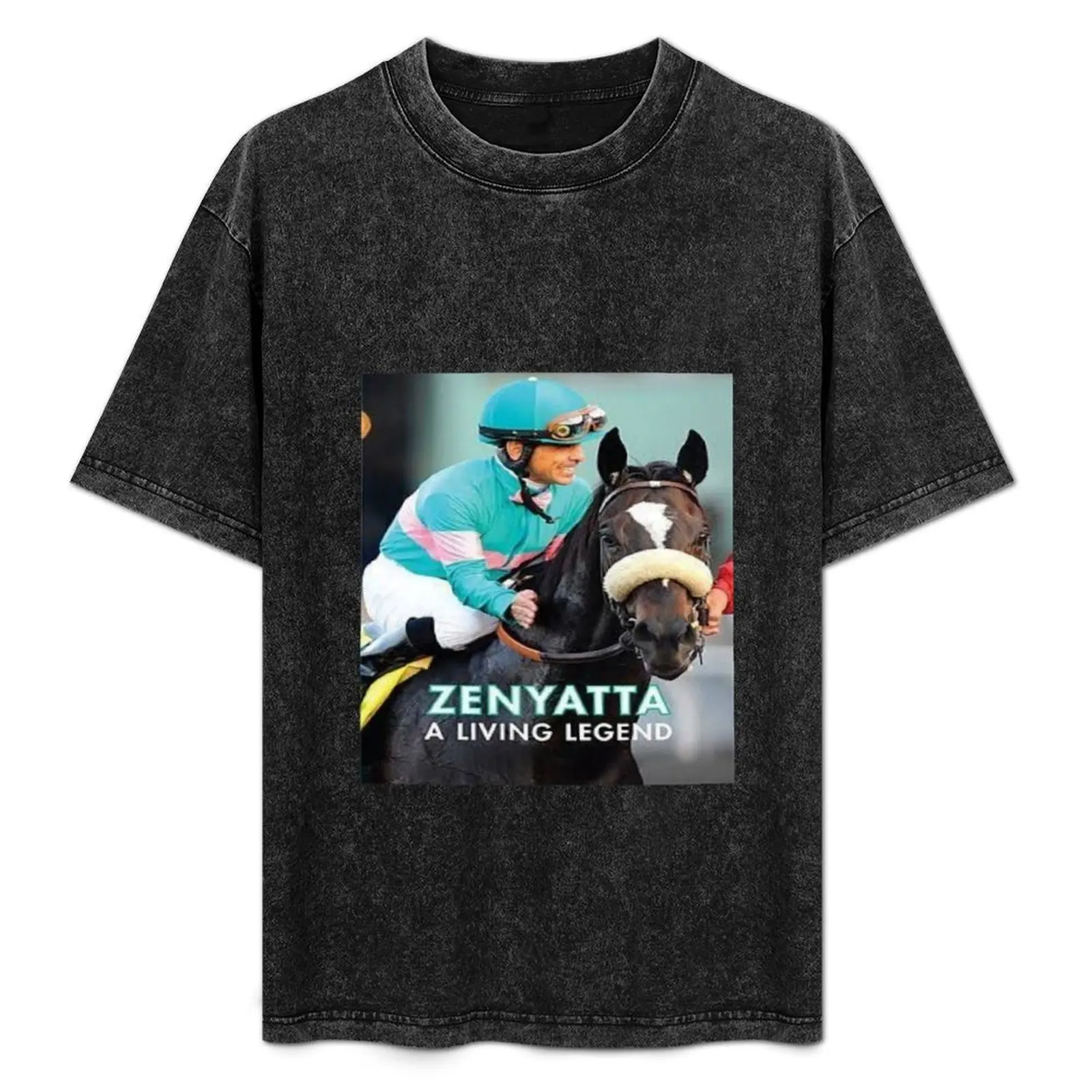 

Футболка Zenyatta Horse - Футболка с изображением танцующего лошади Zenyatta, базовая, с короткими рукавами, из смесового хлопка