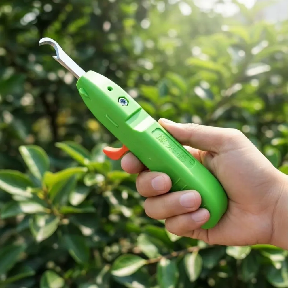 Non-Slip Fruit Vegetable Quick Picking Artifact Handheld Anti-Scratch Berry Picking Shear with Protective Flip Cover