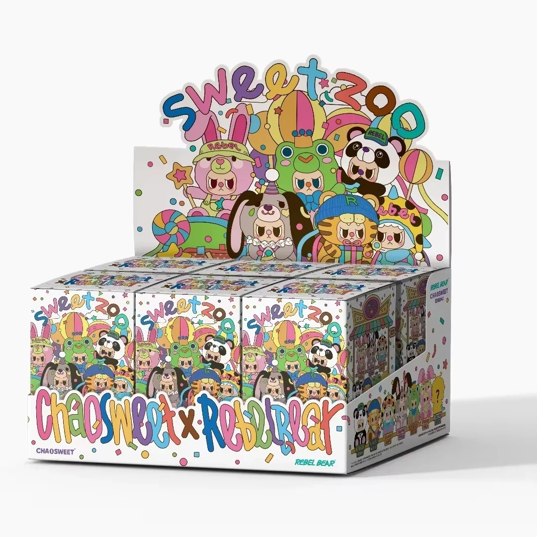 

Chaosweet Rebel Bear Sweet Zoo Series слепая коробка шарнирная мобильность виниловая плюшевая кукла популярный кулон Рождественский подарок