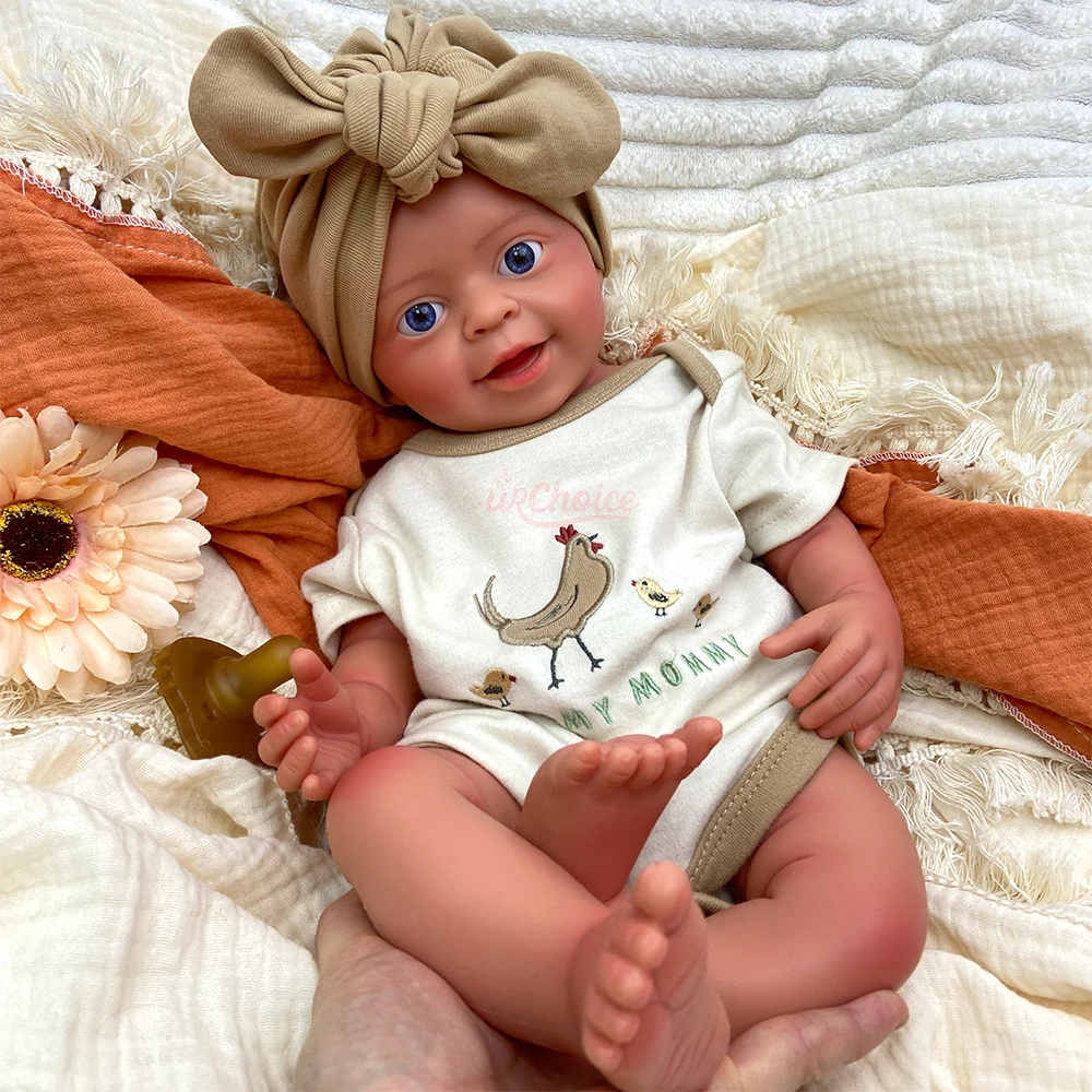 

Handmade 45cm Lifelike Silicone Reborn Baby Boy Full Solid Body Realistic Skin Veins Washable Rebirth Doll for Expectant Parents