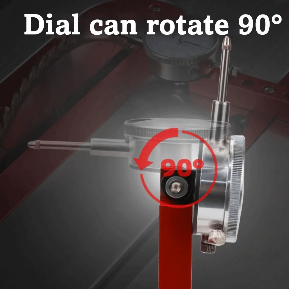 0.01in Resolution Table Dial Indicator Corrector Adjustable Alignment System Easy To Operate Measuring Woodworking Tools