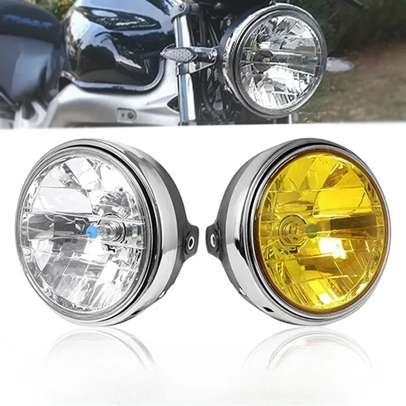 Retro Front Motorcycle Round Headlight Headlamp Motorcycle Round Led Headlight For Honda Hornet 600 CB400  CB1300  CB1100