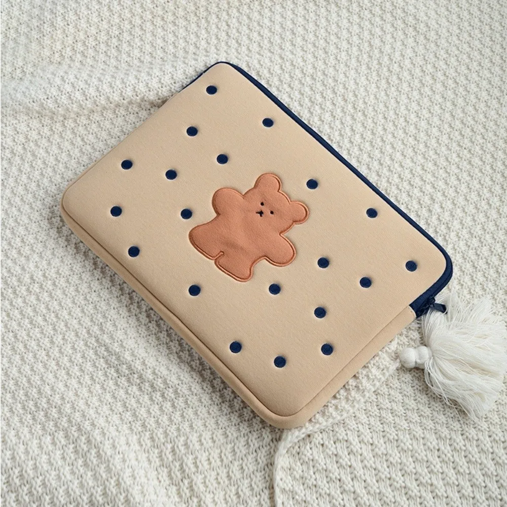 Wear Resistant 15.6 Inch Cartoon Laptop Bag Cat Bear Tablet Sleeve Bag Cute Dog Girl Computer Bag Girls/Lady/Women