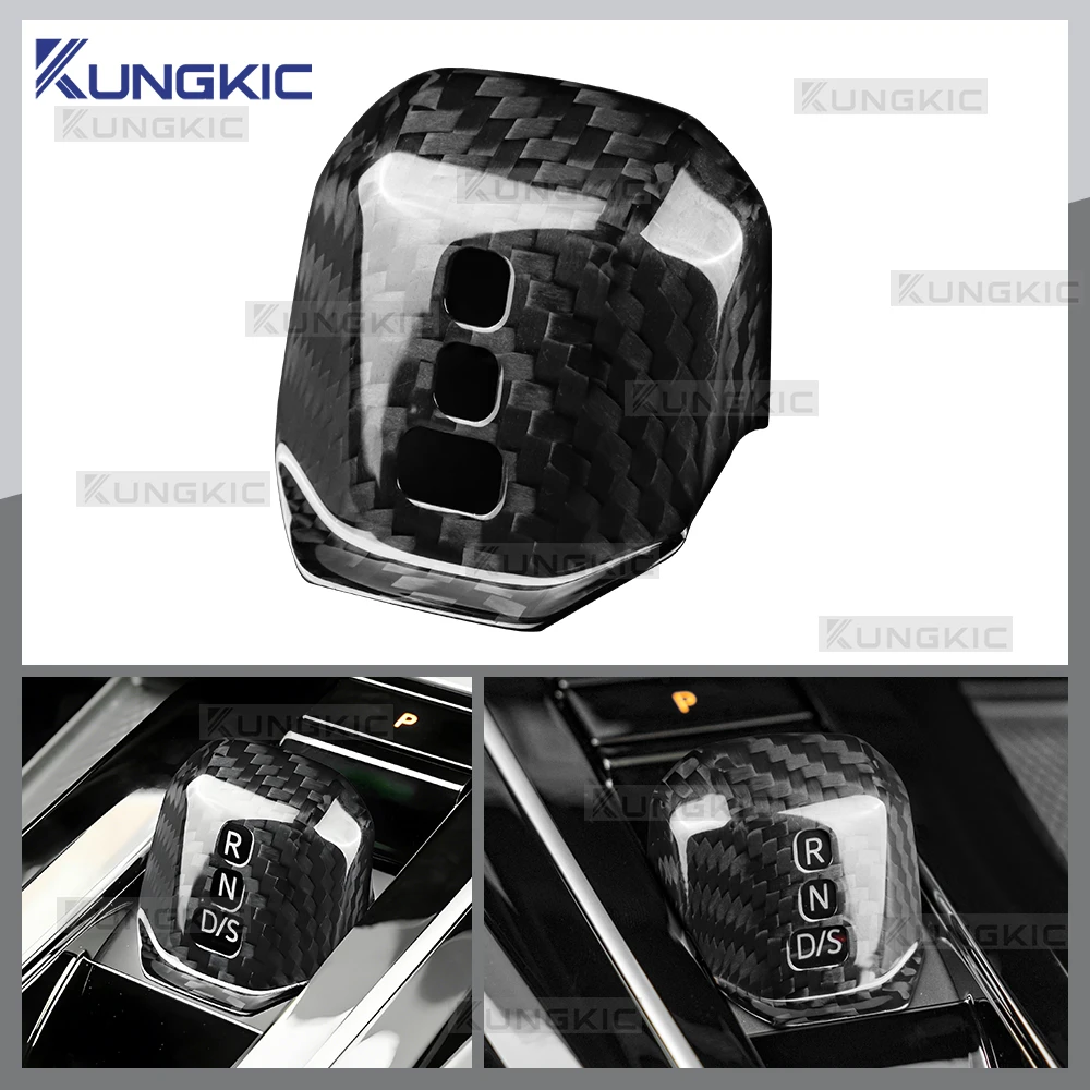

Car Gear Shift Cover For Volkswagen Golf 8 8.5 MK8 MK8.5 2020-2026 VW Atlas Teramont 2024-2026 Real Hard Carbon Fiber Sticker
